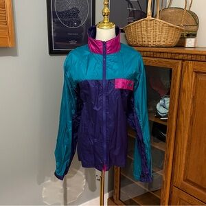 Vintage 1990s Mountain Alpen Wear Colorblock Windbreaker Jacket